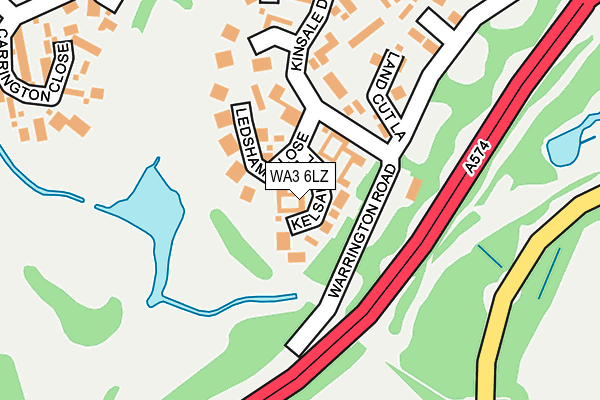 WA3 6LZ map - OS OpenMap – Local (Ordnance Survey)