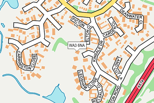 WA3 6NA map - OS OpenMap – Local (Ordnance Survey)