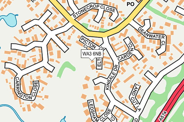 WA3 6NB map - OS OpenMap – Local (Ordnance Survey)