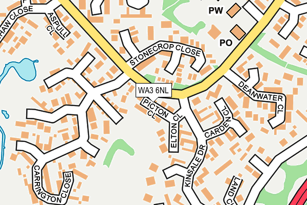 WA3 6NL map - OS OpenMap – Local (Ordnance Survey)