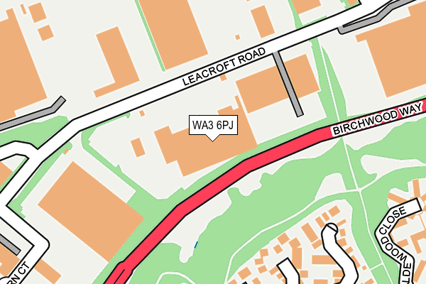 WA3 6PJ map - OS OpenMap – Local (Ordnance Survey)