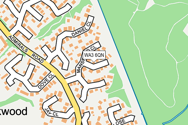 WA3 6QN map - OS OpenMap – Local (Ordnance Survey)