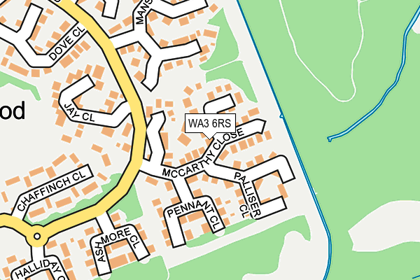 WA3 6RS map - OS OpenMap – Local (Ordnance Survey)