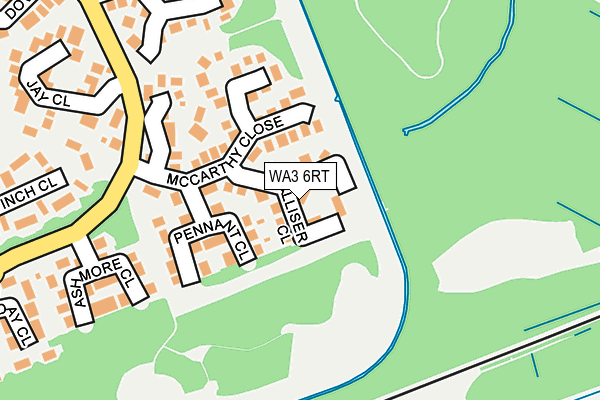 WA3 6RT map - OS OpenMap – Local (Ordnance Survey)