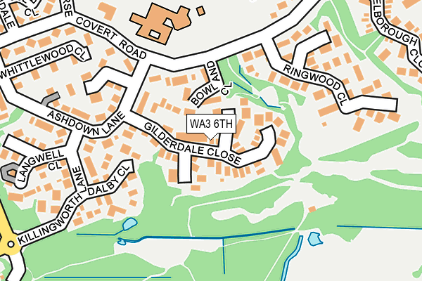 WA3 6TH map - OS OpenMap – Local (Ordnance Survey)