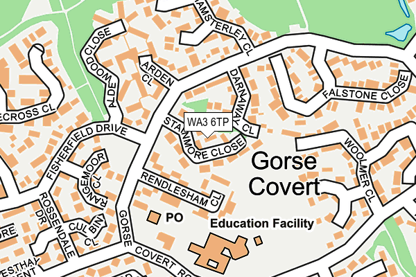 WA3 6TP map - OS OpenMap – Local (Ordnance Survey)