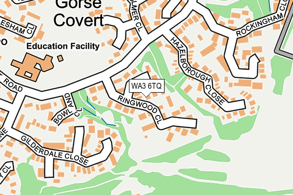 WA3 6TQ map - OS OpenMap – Local (Ordnance Survey)