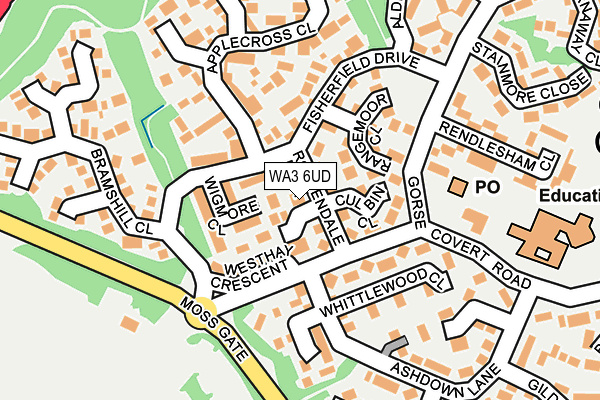 WA3 6UD map - OS OpenMap – Local (Ordnance Survey)