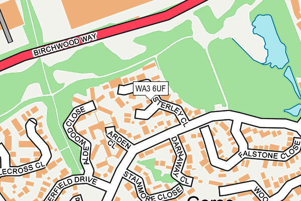 WA3 6UF map - OS OpenMap – Local (Ordnance Survey)