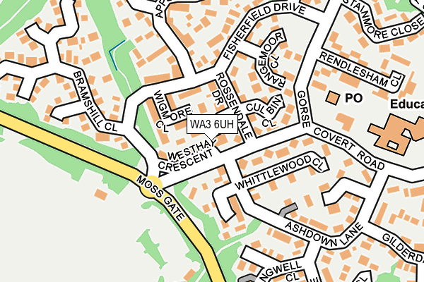 WA3 6UH map - OS OpenMap – Local (Ordnance Survey)