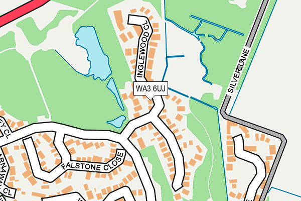 WA3 6UJ map - OS OpenMap – Local (Ordnance Survey)