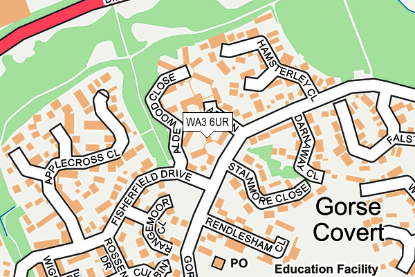 WA3 6UR map - OS OpenMap – Local (Ordnance Survey)
