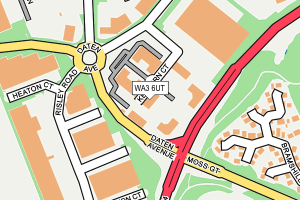 WA3 6UT map - OS OpenMap – Local (Ordnance Survey)