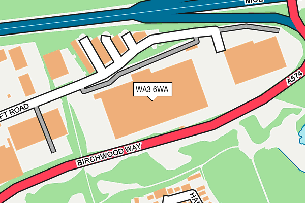 WA3 6WA map - OS OpenMap – Local (Ordnance Survey)