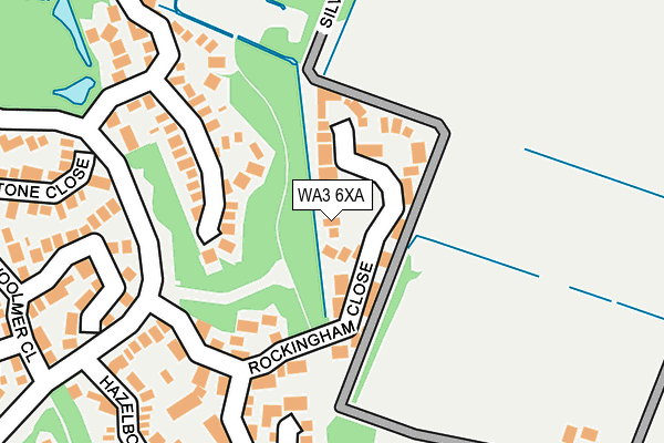 WA3 6XA map - OS OpenMap – Local (Ordnance Survey)