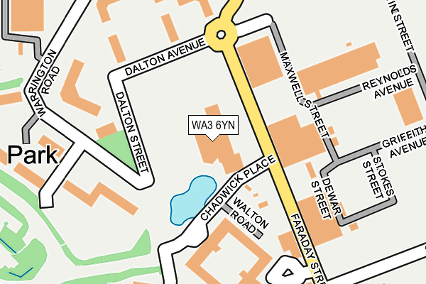 WA3 6YN map - OS OpenMap – Local (Ordnance Survey)