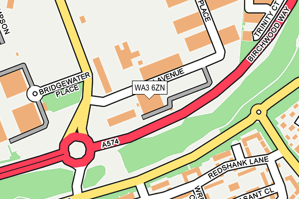 WA3 6ZN map - OS OpenMap – Local (Ordnance Survey)