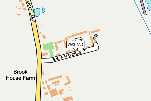 WA3 7AD map - OS OpenMap – Local (Ordnance Survey)