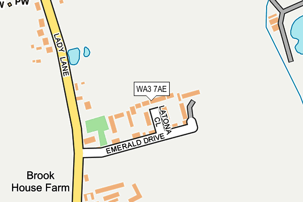 WA3 7AE map - OS OpenMap – Local (Ordnance Survey)