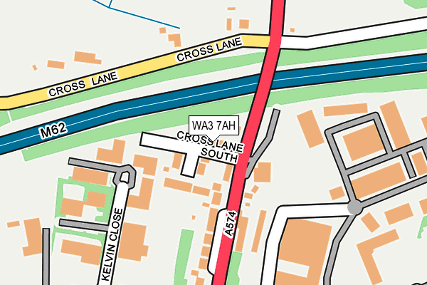 WA3 7AH map - OS OpenMap – Local (Ordnance Survey)