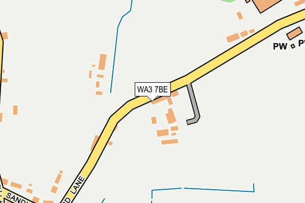 WA3 7BE map - OS OpenMap – Local (Ordnance Survey)