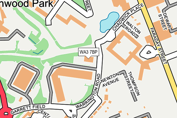 WA3 7BP map - OS OpenMap – Local (Ordnance Survey)