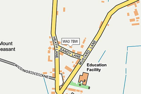 WA3 7BW map - OS OpenMap – Local (Ordnance Survey)