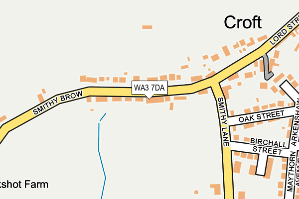 WA3 7DA map - OS OpenMap – Local (Ordnance Survey)