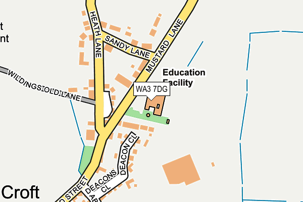 WA3 7DG map - OS OpenMap – Local (Ordnance Survey)