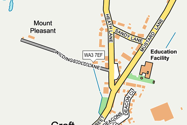 WA3 7EF map - OS OpenMap – Local (Ordnance Survey)