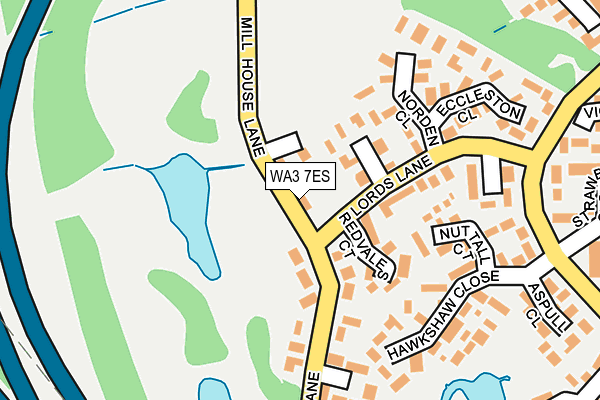 WA3 7ES map - OS OpenMap – Local (Ordnance Survey)