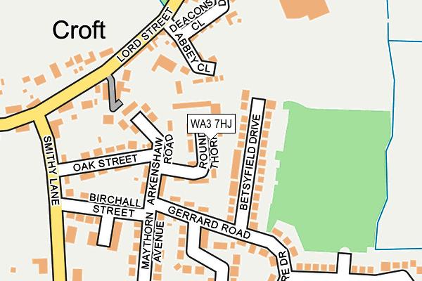 WA3 7HJ map - OS OpenMap – Local (Ordnance Survey)
