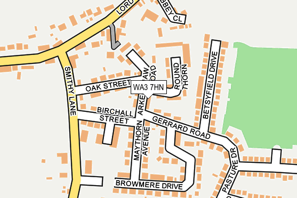 WA3 7HN map - OS OpenMap – Local (Ordnance Survey)
