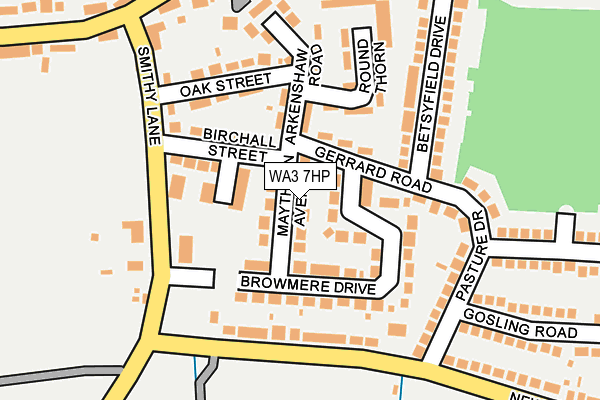 WA3 7HP map - OS OpenMap – Local (Ordnance Survey)
