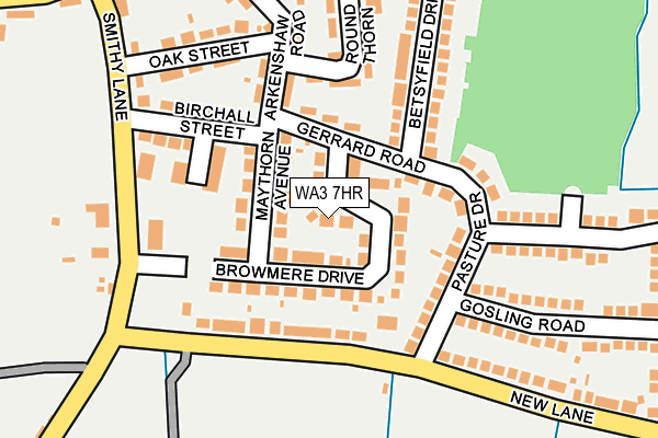 WA3 7HR map - OS OpenMap – Local (Ordnance Survey)