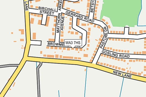 WA3 7HS map - OS OpenMap – Local (Ordnance Survey)
