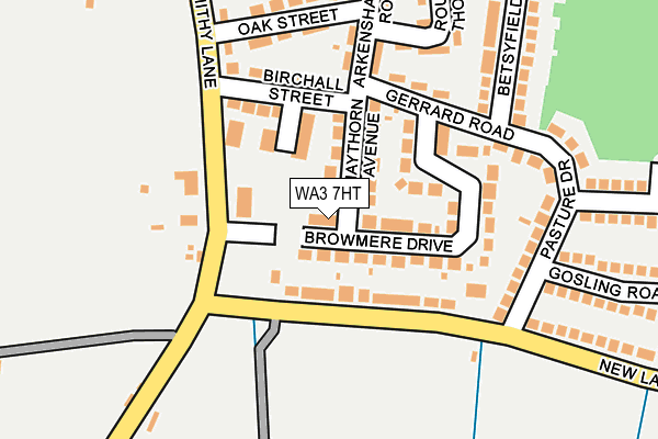 WA3 7HT map - OS OpenMap – Local (Ordnance Survey)