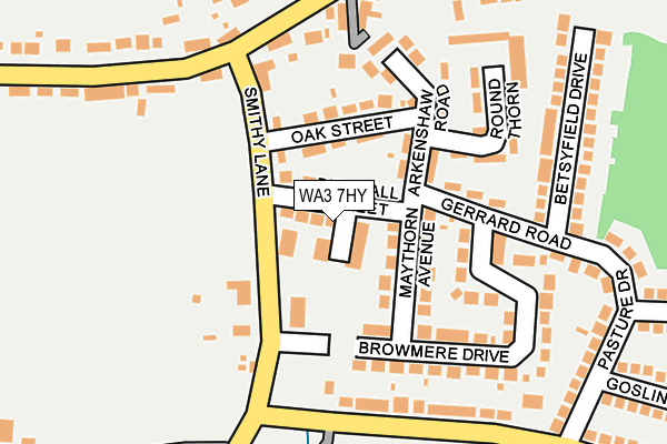 WA3 7HY map - OS OpenMap – Local (Ordnance Survey)