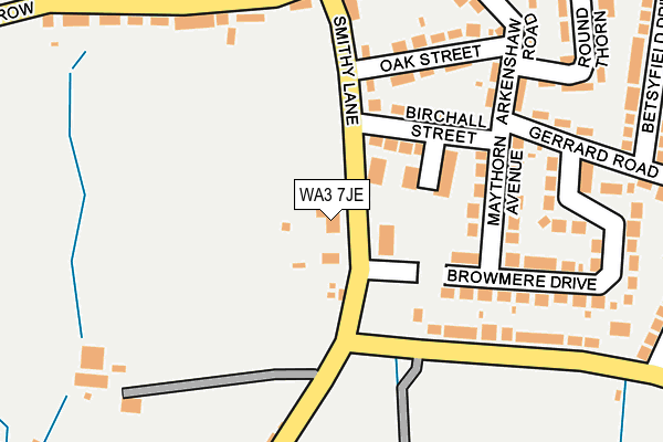 WA3 7JE map - OS OpenMap – Local (Ordnance Survey)