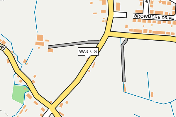 WA3 7JG map - OS OpenMap – Local (Ordnance Survey)