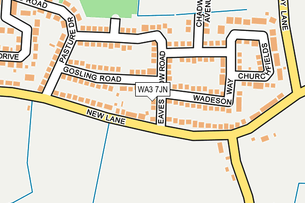 WA3 7JN map - OS OpenMap – Local (Ordnance Survey)
