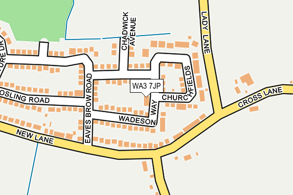WA3 7JP map - OS OpenMap – Local (Ordnance Survey)