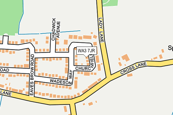 WA3 7JR map - OS OpenMap – Local (Ordnance Survey)