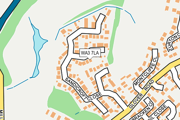 WA3 7LA map - OS OpenMap – Local (Ordnance Survey)