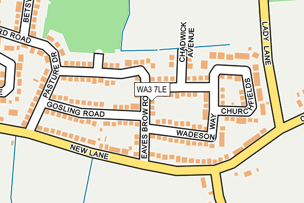 WA3 7LE map - OS OpenMap – Local (Ordnance Survey)