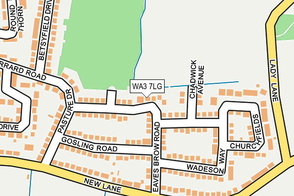 WA3 7LG map - OS OpenMap – Local (Ordnance Survey)