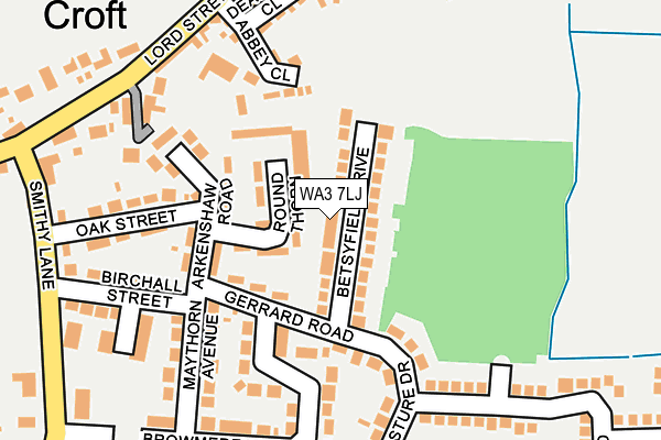 WA3 7LJ map - OS OpenMap – Local (Ordnance Survey)