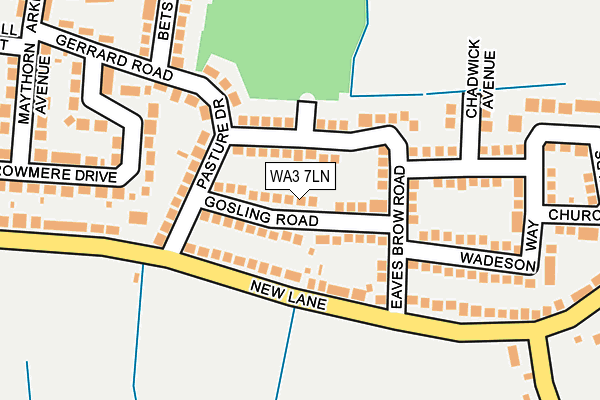 WA3 7LN map - OS OpenMap – Local (Ordnance Survey)