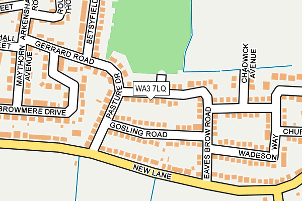 WA3 7LQ map - OS OpenMap – Local (Ordnance Survey)