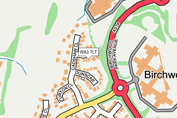 WA3 7LT map - OS OpenMap – Local (Ordnance Survey)